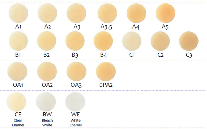 Estelite Sigma Quick Particle Shades