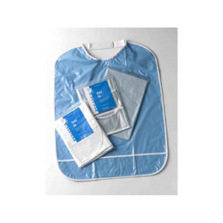 Plastic Velcro Bibs Reusable Blue Dental & Chiropody Products
