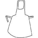 Care Plastic Disposable Aprons Heavy Duty White..