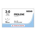 W8549 Prolene 3/8 Circle CC 3/0 75cm 16mm..