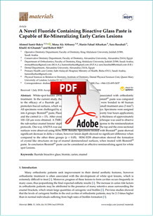 Biomin toothpaste caries report